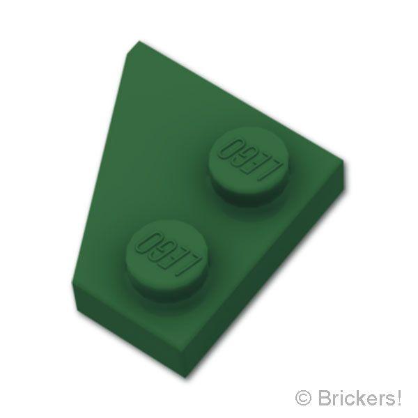 レゴ パーツ ばら売り #24307 ウェッジ プレート 2 x 2 - 右：ダークグリーン | LEGOの部品 | LEGO