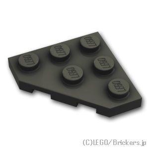 レゴ パーツ ばら売り #2450 ウェッジ プレート 3 x 3 - コーナー：ブラック | LEGOの部品 | LEGO