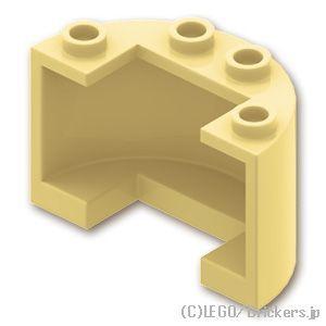 レゴ パーツ ばら売り #24593 シリンダー ハーフ 2 x 4 x 2 - カットアウト：タン | LEGOの部品 | LEGO