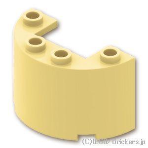 レゴ パーツ ばら売り #24593 シリンダー ハーフ 2 x 4 x 2 - カットアウト：タン | LEGOの部品 | LEGO | 01
