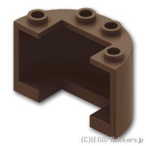 レゴ パーツ ばら売り #24593 シリンダー ハーフ 2 x 4 x 2 - カットアウト：ダークブラウン | LEGOの部品 | LEGO
