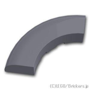 レゴ パーツ ばら売り #24599 ブロック ラウンド コーナー 5 x 5 x 1 - スタッドなし：ダークグレー | LEGOの部品 | LEGO