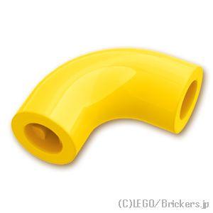 レゴ パーツ ばら売り #25214 ブロック ラウンド チューブ 1 x 1 - 90°エルボー マカロニ：イエロー | LEGOの部品 | LEGO