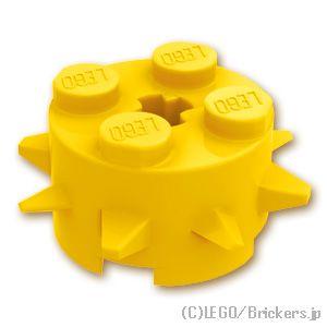 レゴ パーツ ばら売り #27266 ラウンド ブロック 2 x 2 - 8スパイク：イエロー | LEGOの部品 | LEGO
