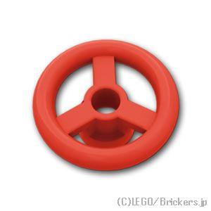 レゴ パーツ ばら売り #30663 ステアリング ホイール / ハンドル - 16mm：レッド | LEGOの部品 | LEGO