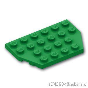 レゴ パーツ ばら売り #32059 ウェッジ プレート 4 x 6 - コーナー：グリーン | LEGOの部品 | LEGO