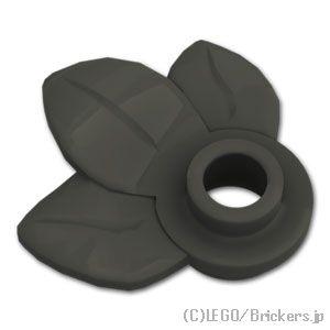 レゴ パーツ ばら売り #32607 プラント プレート ラウンド 1 x 1 - 葉っぱ：ブラック | LEGOの部品 | LEGO