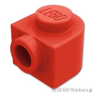 レゴ パーツ ばら売り #3386 ブロック ハーフ ラウンド 1 x 1 x 2/3 - サイドスタッド：レッド | LEGOの部品 | LEGO