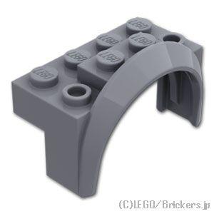 レゴ パーツ ばら売り #3387 ビークル カー マッドガード 4 x 2 1/2 x 2 - ラウンドアーチ：ダークグレー | LEGOの部品 | LEGO
