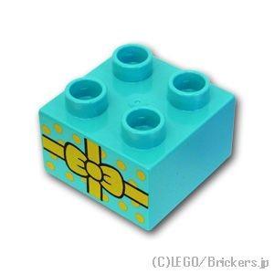 LEGO レゴ パーツ ばら売り #3437pb077 デュプロ ブロック 2 x 