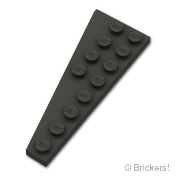レゴ パーツ ばら売り #3545 ウェッジ プレート 8 x 3 - 右：ブラック | LEGOの部品 | LEGO