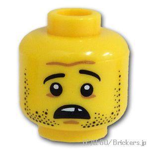 レゴ 頭 パーツ ばら売り #3626c ミニフィグ デュアルヘッド - 歯抜けのスマイル/困った顔：イエロー | LEGOの部品 ミニフィギュア 顔｜brickers｜02