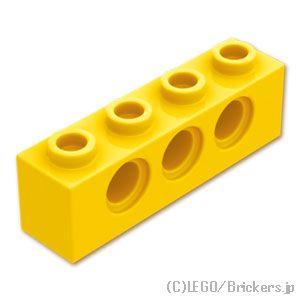 レゴ パーツ ばら売り #3701 テクニック ブロック 1 x 4 - 3ホール：イエロー | LEGOの部品 | LEGO