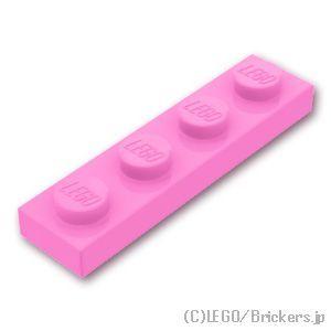 レゴ パーツ ばら売り #3710 プレート 1 x 4：ブライトピンク | LEGOの部品 板｜brickers