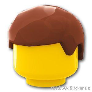 レゴ パーツ 髪 ばら売り #3901 ミニフィグ ヘア - メンズ（七三分け：ブラウン | LEGOの部品 ミニフィギュア ウィッグ かつら | LEGO
