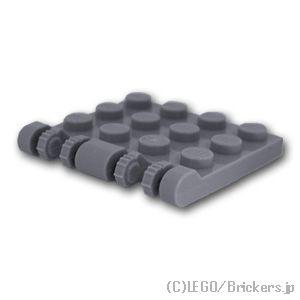 レゴ パーツ ばら売り #44570 ヒンジ プレート 3 x 4 - キャッチ / 2フィンガー：ダークグレー | LEGOの部品 | LEGO | 01
