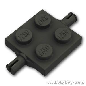 レゴ パーツ ばら売り #4600 プレート 2 x 2 - ホイール ホルダー / 小径軸：ブラック | LEGOの部品 | LEGO