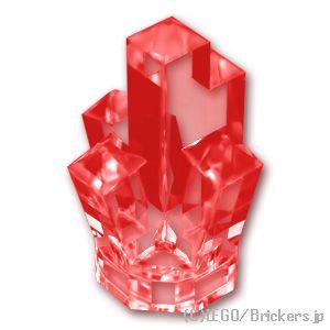 レゴ パーツ ばら売り #52 クリスタル / ロック - 1 x 1：トランスレッド | LEGOの部品 | LEGO