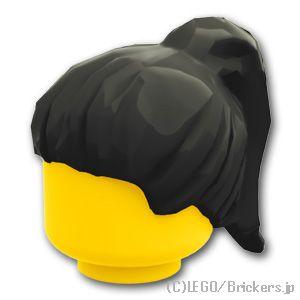 レゴ パーツ ばら売り #6093 ミニフィグ ヘア - ポニーテール：ブラック | LEGOの部品 | LEGO