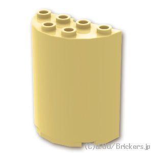 レゴ パーツ ばら売り #6259 シリンダー ハーフ 2 x 4 x 4：タン | LEGOの部品 | LEGO