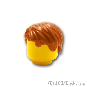 レゴ パーツ 髪 ばら売り #62810 ミニフィグ ヘア - メンズ：ダークオレンジ  | LEGOの部品 ミニフィギュア ウィッグ かつら｜brickers