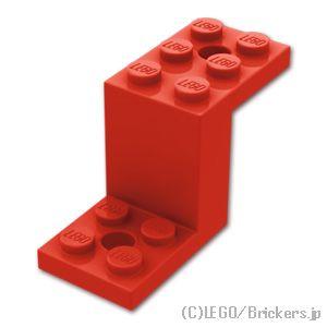 レゴ パーツ ばら売り #76766 ブラケット 5 x 2 x 2 1/3 - ピンホール：レッド | LEGOの部品 | LEGO