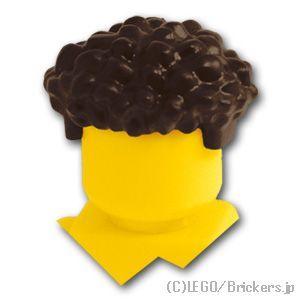 レゴ パーツ ばら売り #80682 ミニフィグ ヘアー - サイド刈上げパーマ：ダークブラウン | LEGOの部品 | LEGO