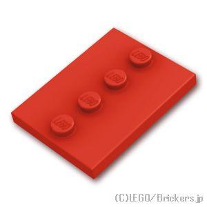 レゴ パーツ ばら売り #88646 ミニフィグスタンド - タイル 3 x 4 センタースタッド：レッド | LEGOの部品 | LEGO