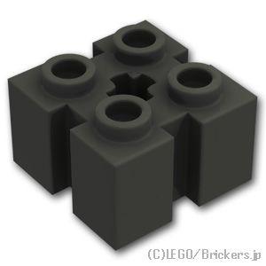 レゴ パーツ ばら売り #90258 ブロック 2 x 2 - 縦溝 / 軸穴：ブラック | LEGOの部品 | LEGO