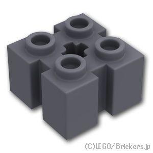 レゴ パーツ ばら売り #90258 ブロック 2 x 2 - 縦溝 / 軸穴：ダークグレー | LEGOの部品 | LEGO