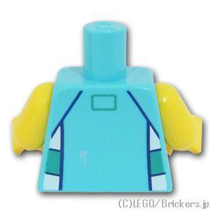 レゴ パーツ ばら売り #973pb4282c01 トルソー - クラゲデザインの水着：ミディアムアズール | LEGOの部品｜brickers｜02