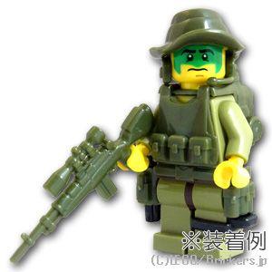 レゴ カスタムパーツ ジャングルスナイパーセット | lego 互換 ミニフィギュア 人形 ミリタリー 武器 銃 ライフル 装備｜brickers｜04