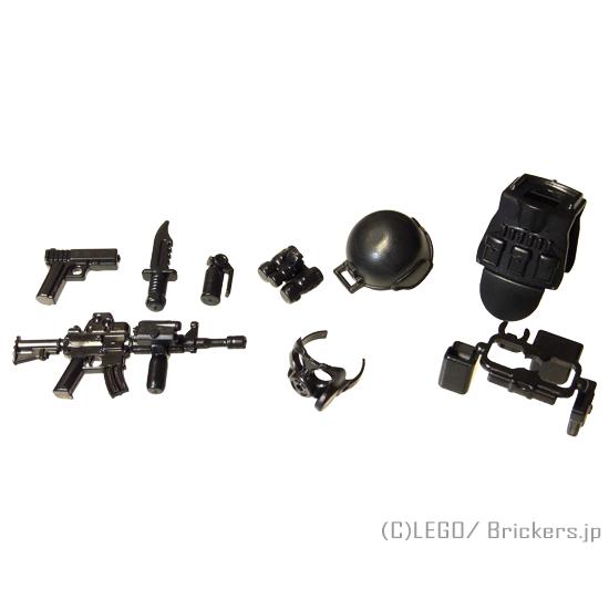 レゴ カスタムパーツ S.W.A.T. アルファ2セット：ブラック | lego 互換