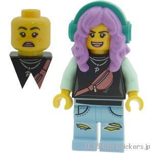 レゴ ヒドゥンサイド ミニフィグ パーカー・L・ジャクソン口を開けた笑顔 怖い顔（70430） | lego 人形 | LEGO