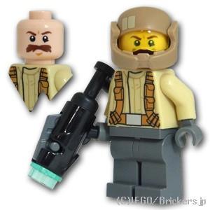 レゴ スター・ウォーズ ミニフィグ 反乱軍兵士 口ひげ | lego 