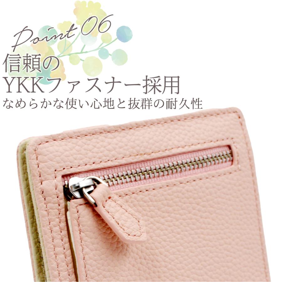 薄いピンク 二つ折り財布 レザー Amazon.co.jp: 二つ折り財布 レディース 薄型 本革 (ピンク) シボ