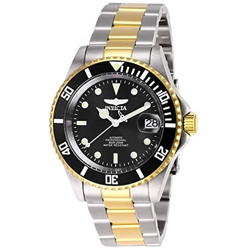 本物保証!  28663 Men's Invicta Pro Watch並行輸入 Dial Black Hand 3 Automatic Diver 腕時計用ベルト、バンド