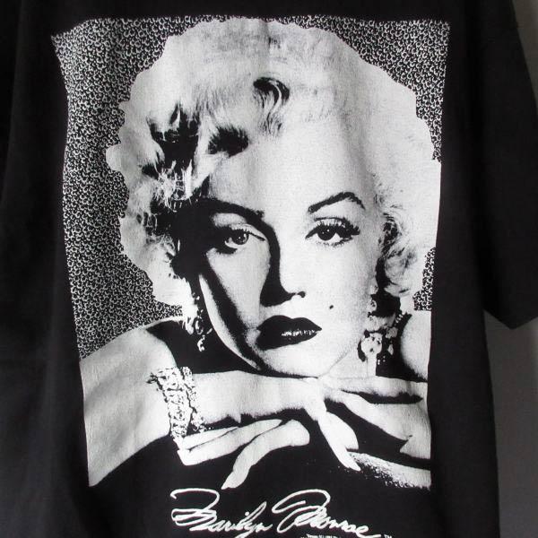 新品 1992年製 USA製 マリリンモンロー 半袖Tシャツ 黒 L 90s ビンテージ フルーツオブザルーム デッドストック D150-01-0004ZTWの画像