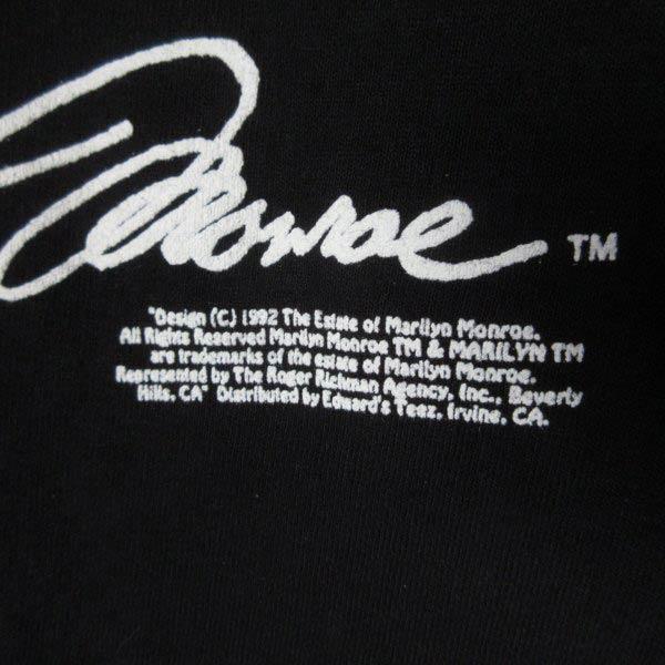 新品 1992年製 USA製 マリリンモンロー 半袖Tシャツ 黒 L 90s ビンテージ フルーツオブザルーム デッドストック D150-01-0004ZTWの画像