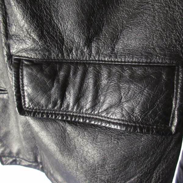 美品 WILSONS LEATHER Tバック レザー ジャケット 黒 L ブラック カー