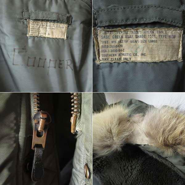 1964年製 実物 米軍 USAF N-3B MIL-J-6279F フライトジャケット L