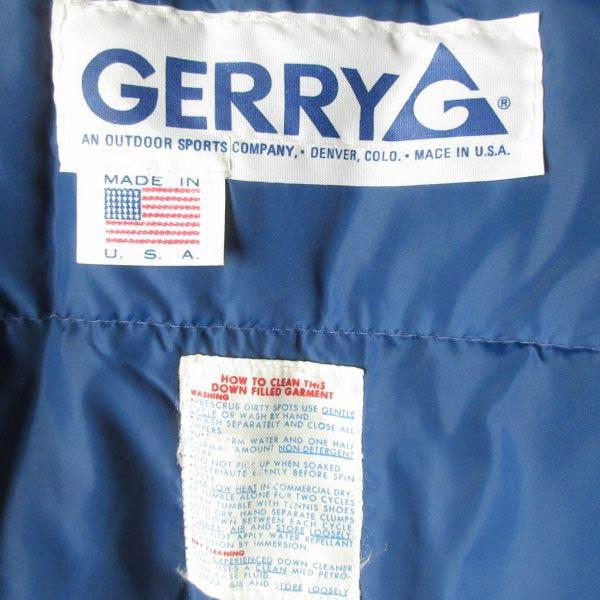 80s USA製 GERRY ダウンジャケット ブルー系 M程度 ジェリー アメリカ
