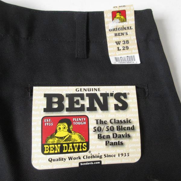 新品 US企画 BEN DAVIS ベンデイビス ベンズ ワークパンツ 黒 W38