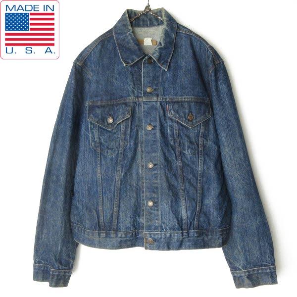 USA製 70s リーバイス 70505 デニム ジャケット 4th 66前期 縦落ち 46