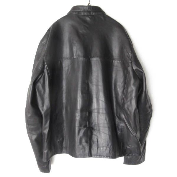 COLE HAAN コールハーン 短丈 レザー ジャケット 黒 XL ブラック