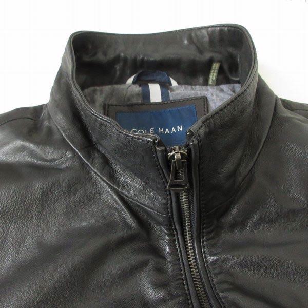 COLE HAAN コールハーン 短丈 レザー ジャケット 黒 XL ブラック