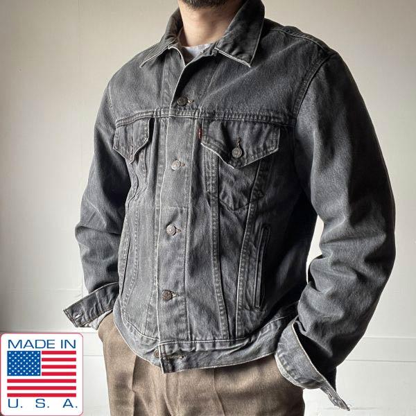 【USA製】44サイズ 80s jcpenney ブラック デニムジャケット Levi's（リーバイス） 1987年製 USA製 71506 SIZE 46L 先染め ブラック