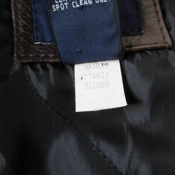 00s GAP オールド ギャップ レザー カーコート S ダークブラウン 茶系