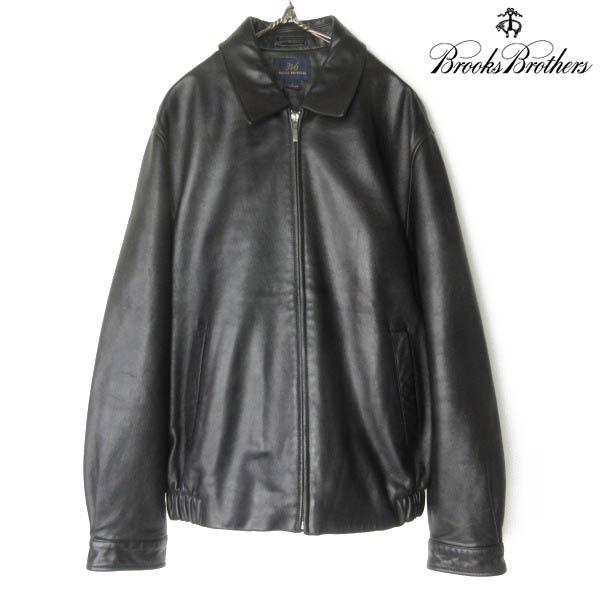 Brooks Brothers ラム レザー ジャケット 黒 L ブルックスブラザーズ