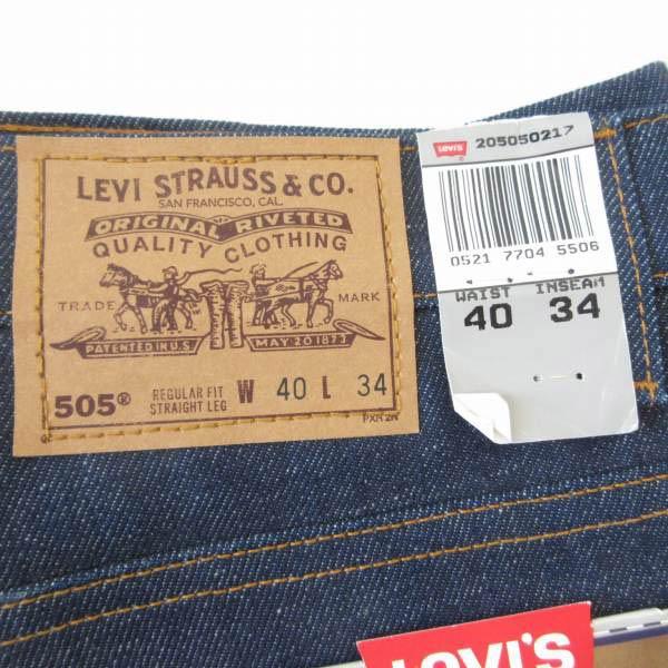 新品 1995年製 USA製 リーバイス 505 リジット ジーンズ W40 L34 濃紺 90s アメリカ製 ビンテージ デッドストック D153-21-0002ZTの画像